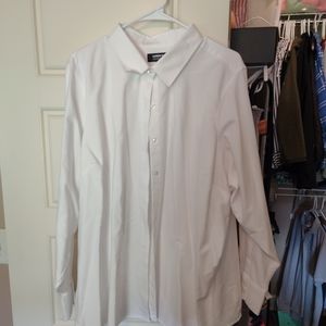 Lands end outfitters white Oxford button-up 3x